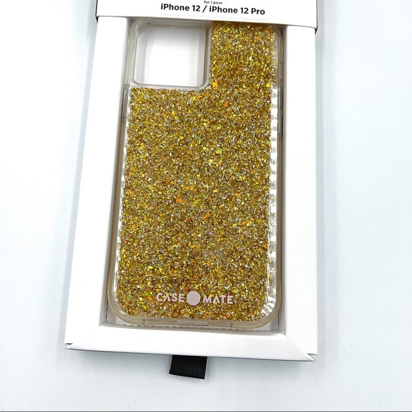 New Case-Mate Apple iPhone 12 / iPhone 12 Pro Twinkle Gold Phone Case - Picture 5 of 7
